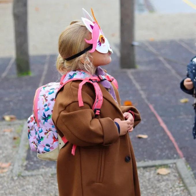 Birds Backpack S Soft pink