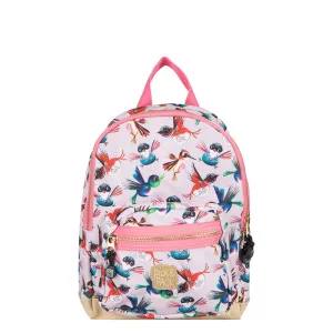 Birds Backpack S Soft pink