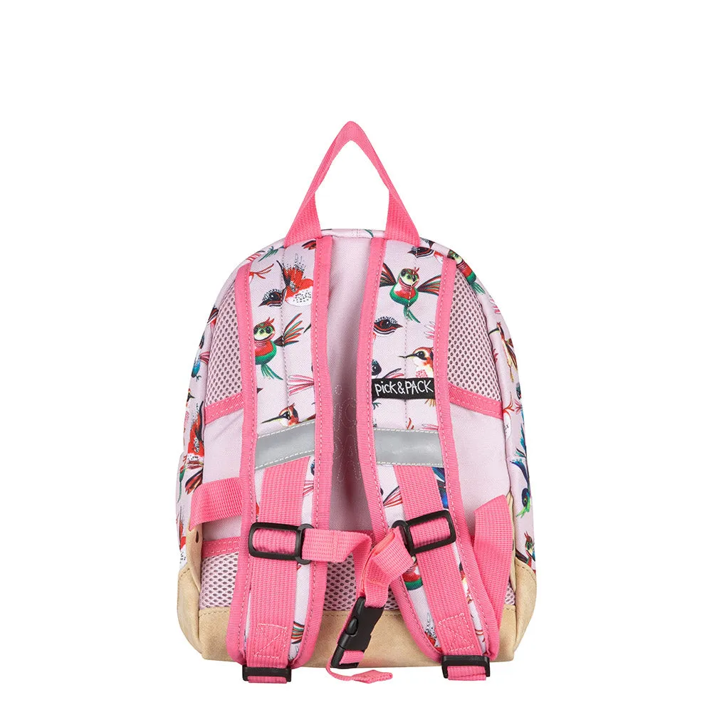 Birds Backpack S Soft pink