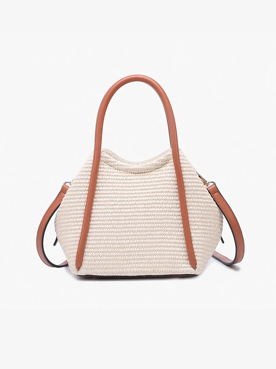 Brynne Vegan Straw Satchel