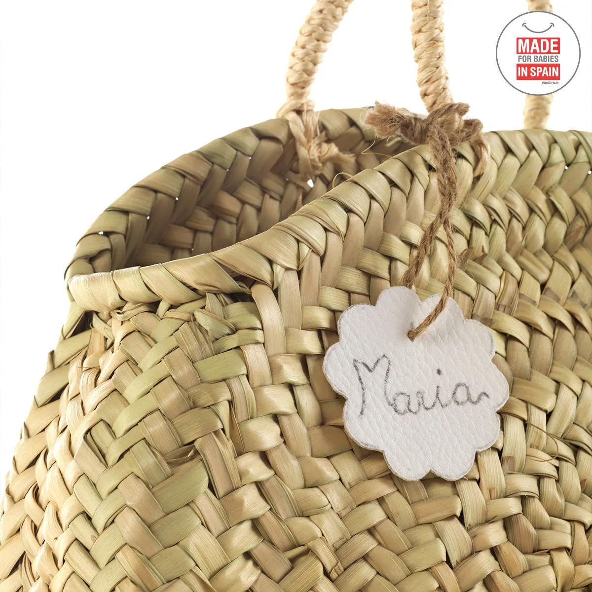 Cambrass Handle Bag Rattan Tassel Azulon