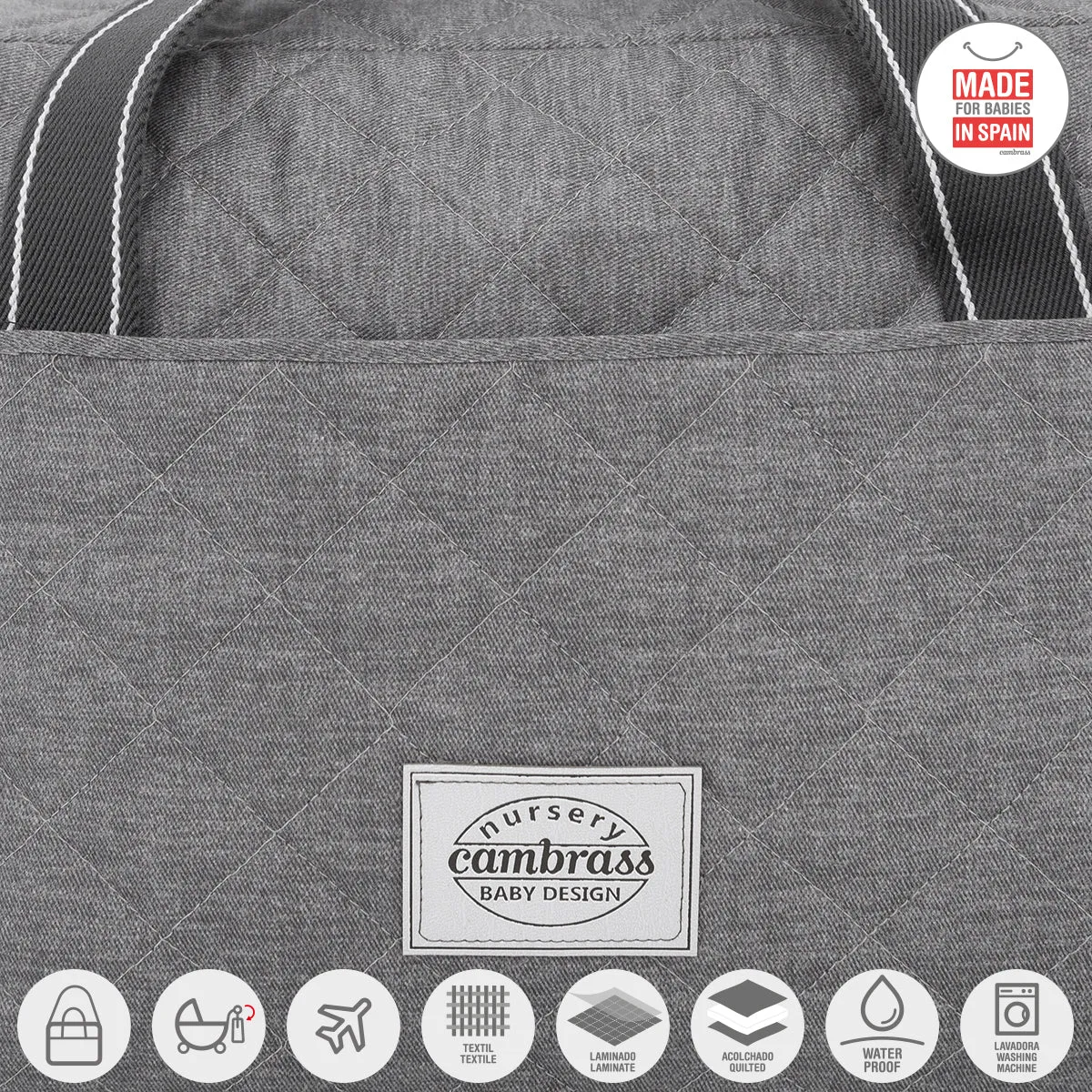 Cambrass Maternity Bag Narrow Grey