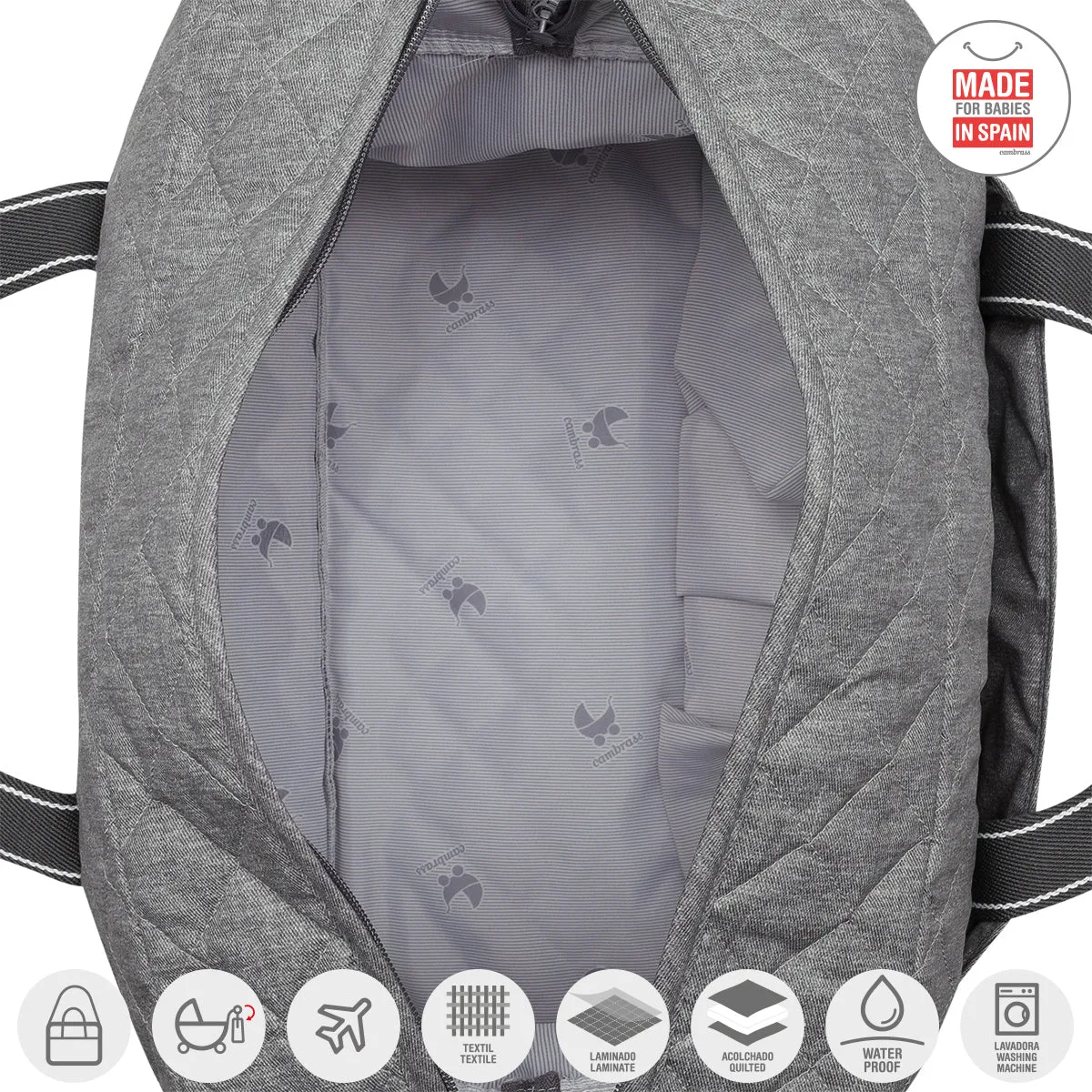 Cambrass Maternity Bag Narrow Grey