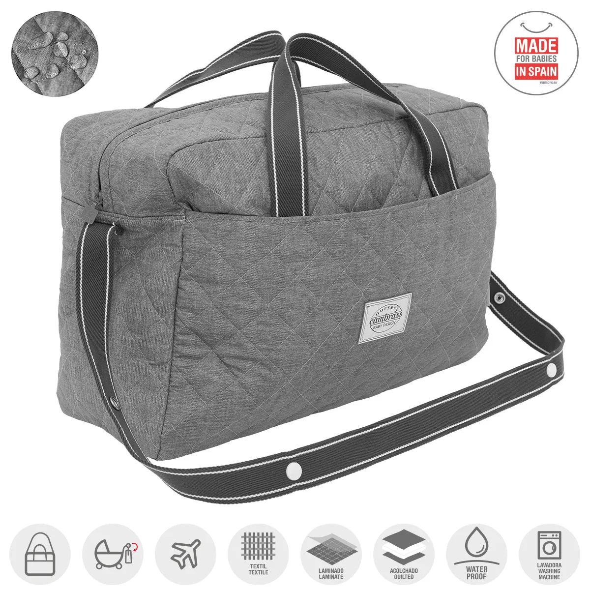 Cambrass Maternity Bag Narrow Grey