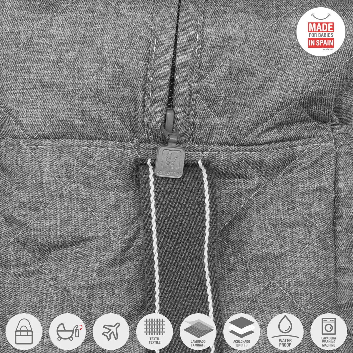 Cambrass Maternity Bag Narrow Grey