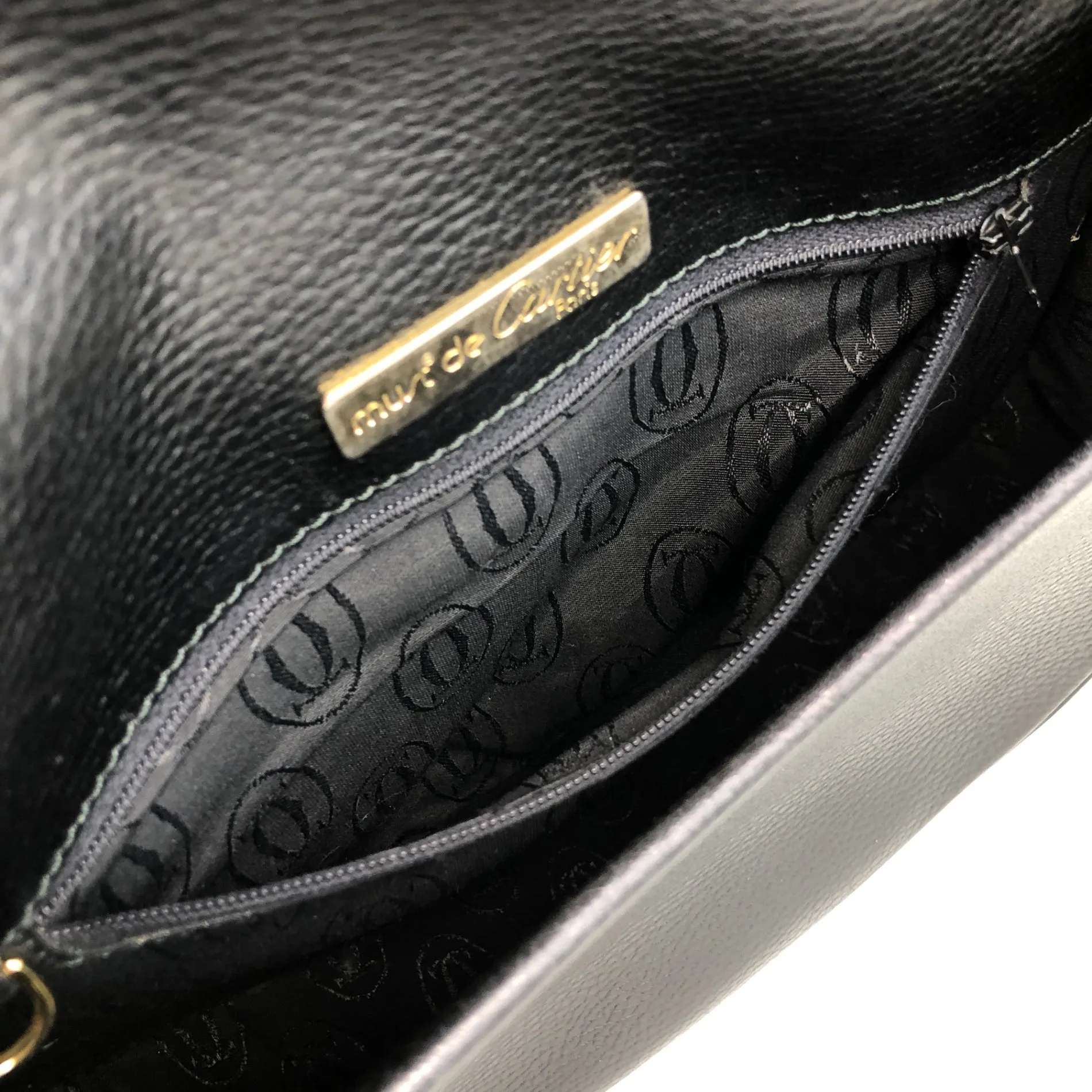 Cartier Shoulder bag Black Vintage b4tb6c