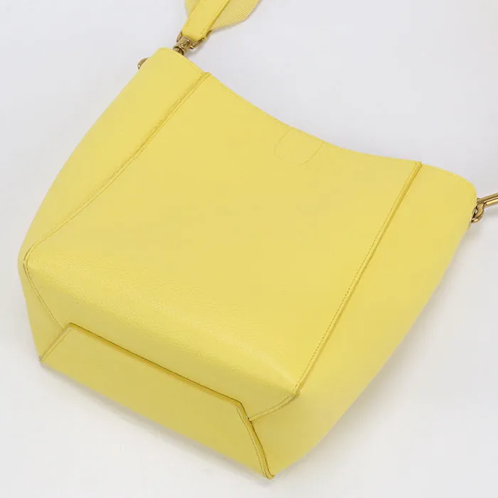 CELINE 17830 03AH Shoulder Bag Sangle Bucket Bag Small leather yellow Women