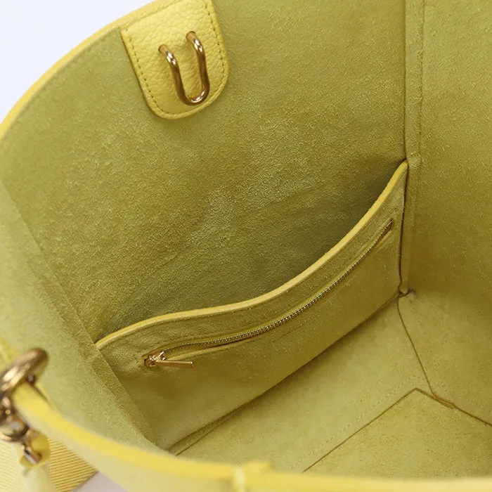 CELINE 17830 03AH Shoulder Bag Sangle Bucket Bag Small leather yellow Women