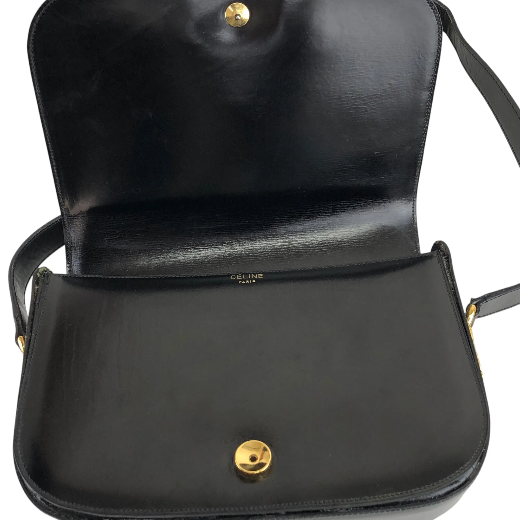 CELINE Blason Shoulder bag Black Vintage fxkh5k