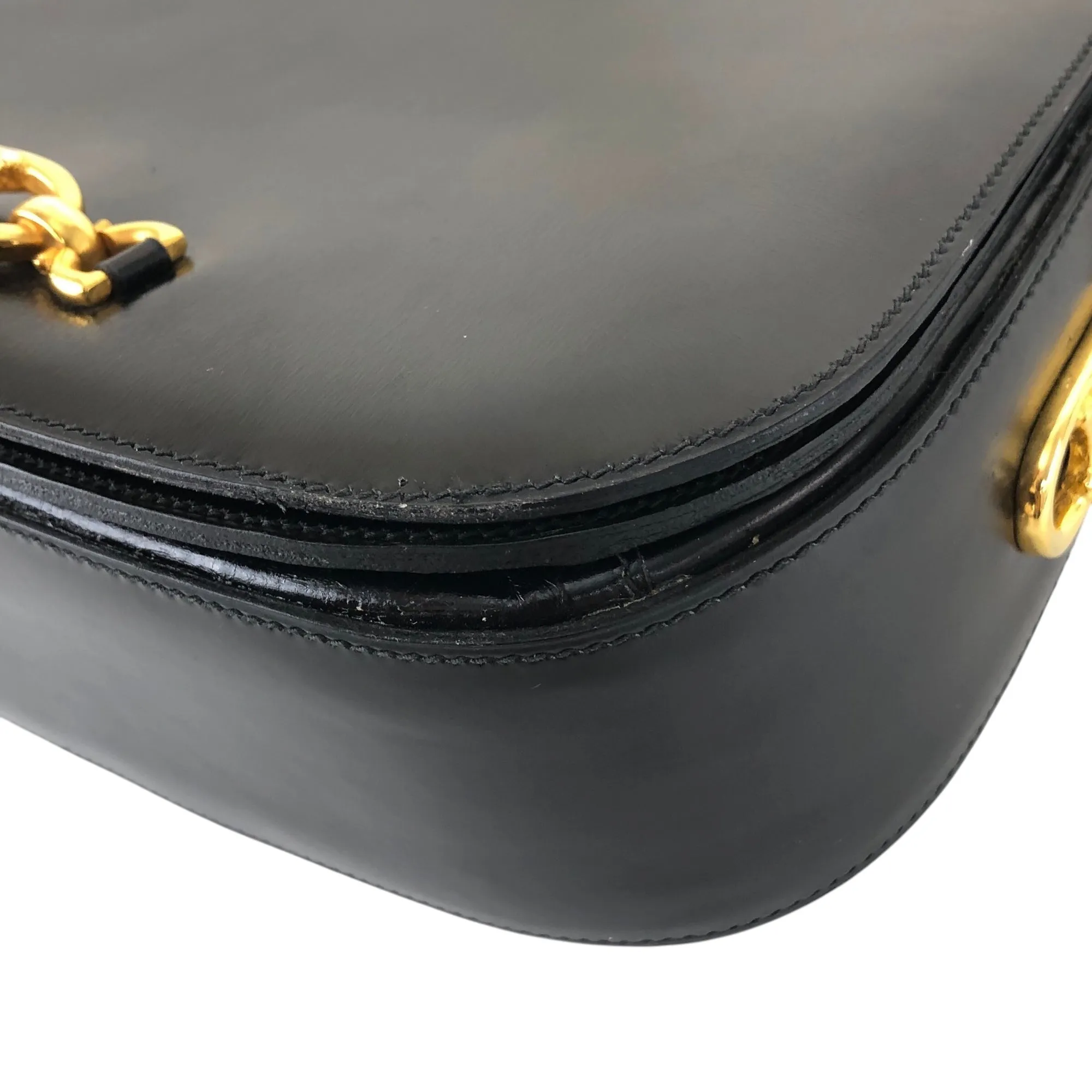 CELINE Blason Shoulder bag Black Vintage fxkh5k