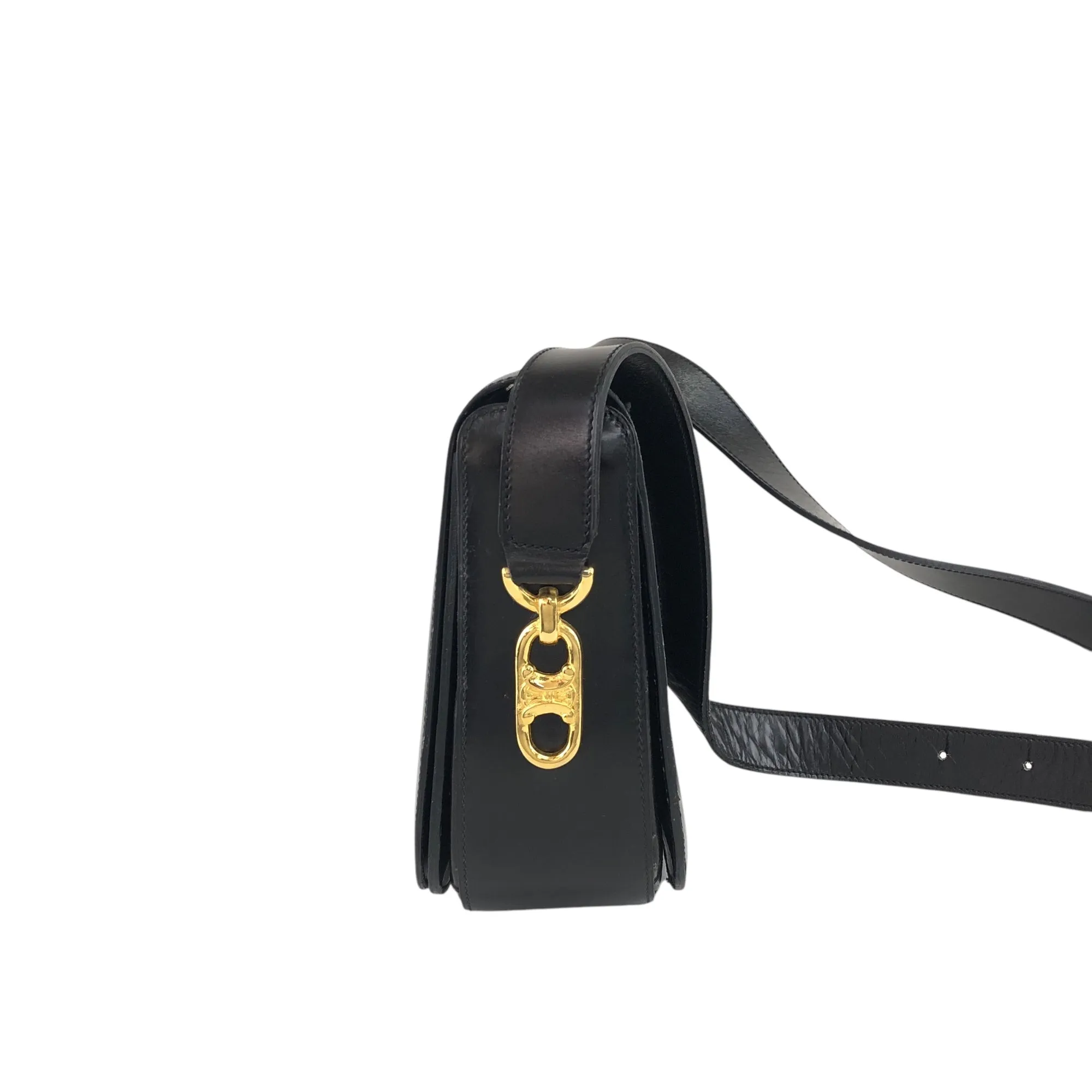 CELINE Blason Shoulder bag Black Vintage fxkh5k