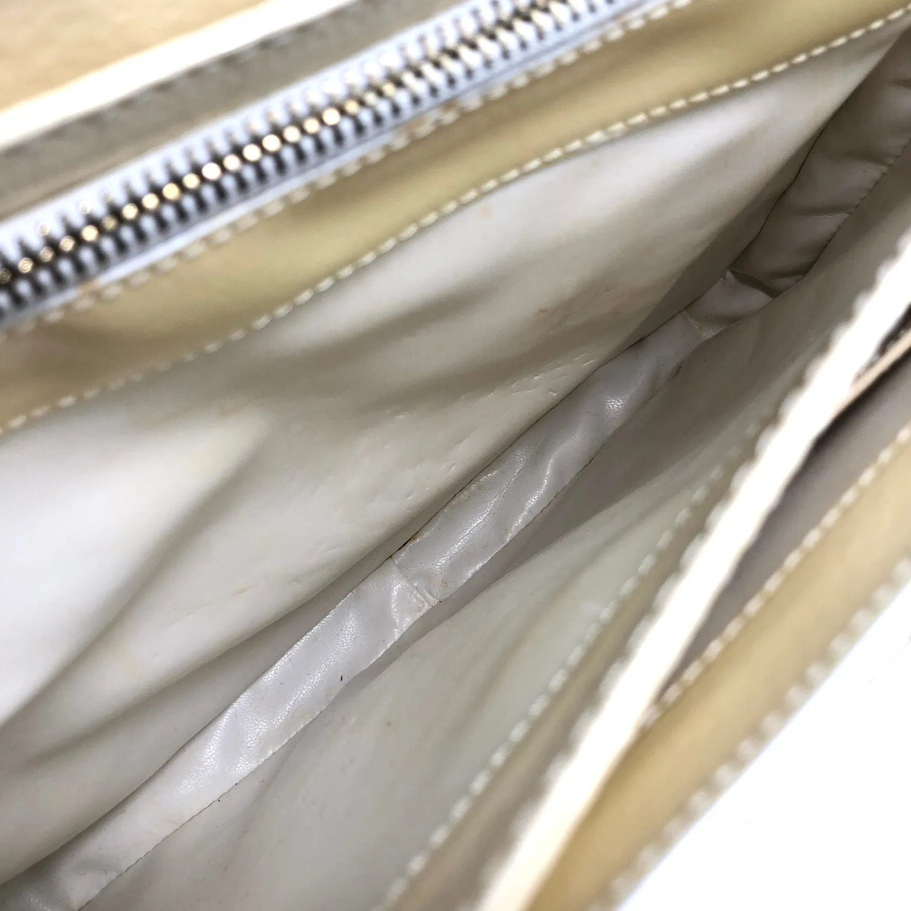CELINE Circle Logo Shoulder bag White Vintage vxg2uf