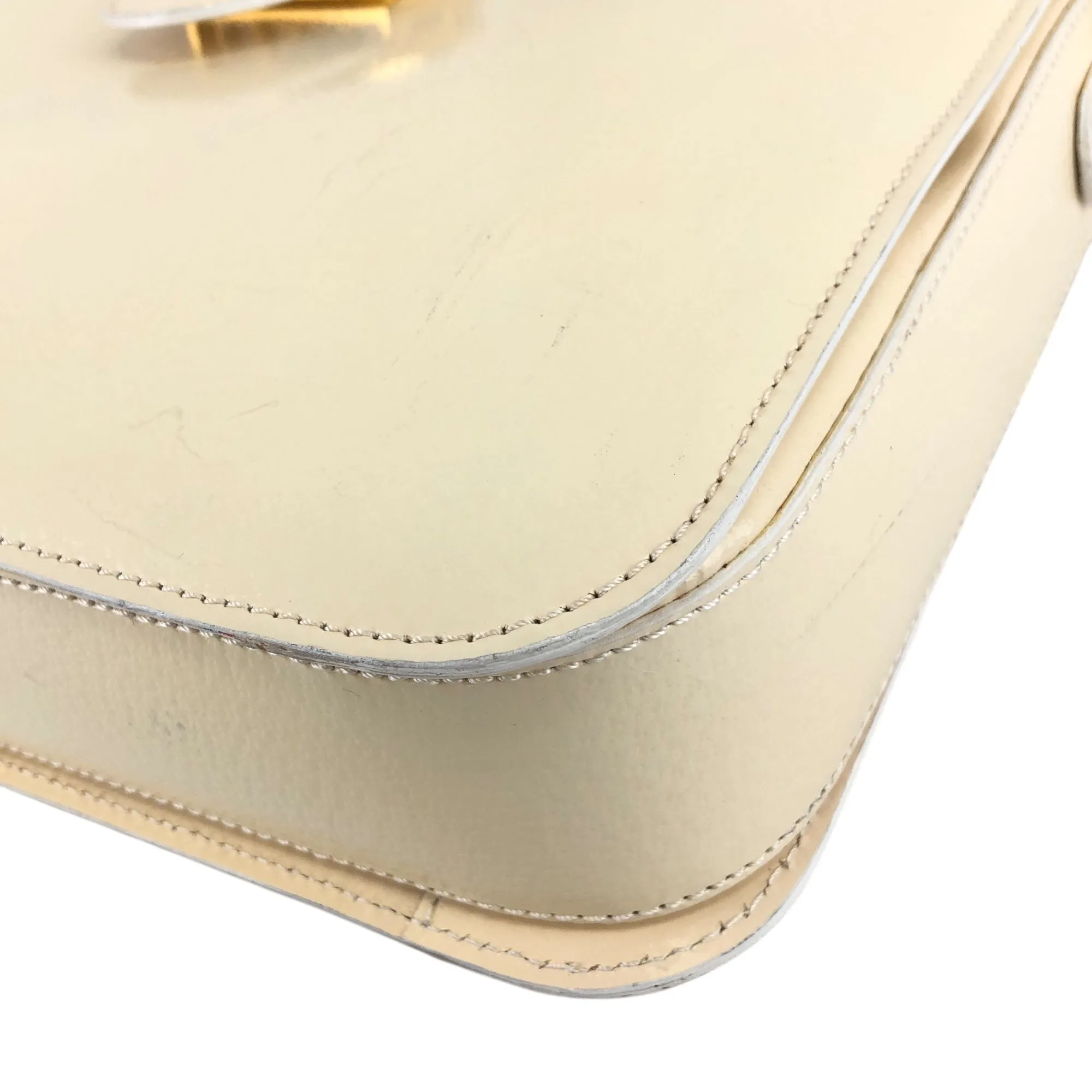 CELINE Circle Logo Shoulder bag White Vintage vxg2uf