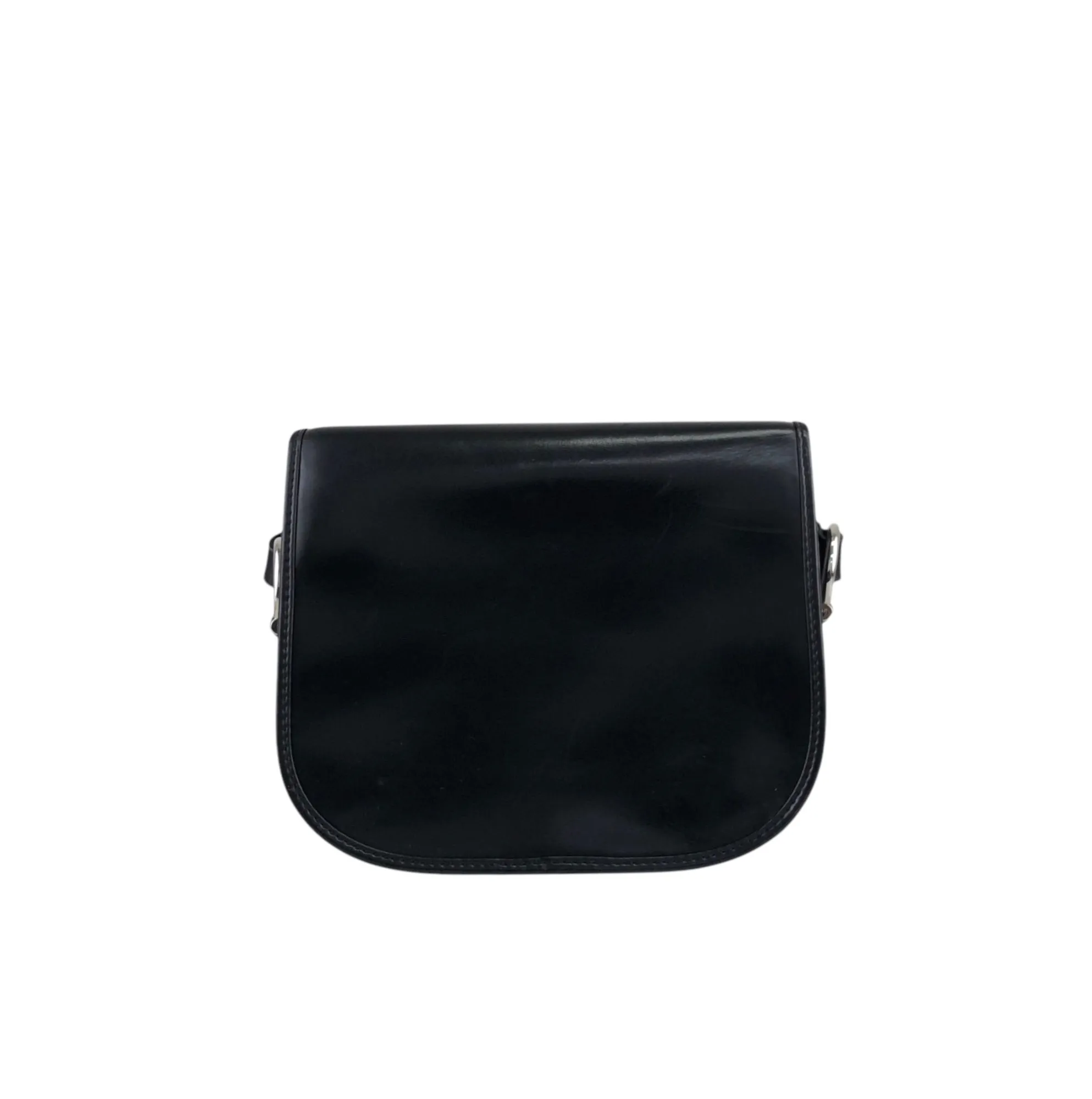 CELINE Front Buckle Shoulder bag Black Vintage 3nhdaw