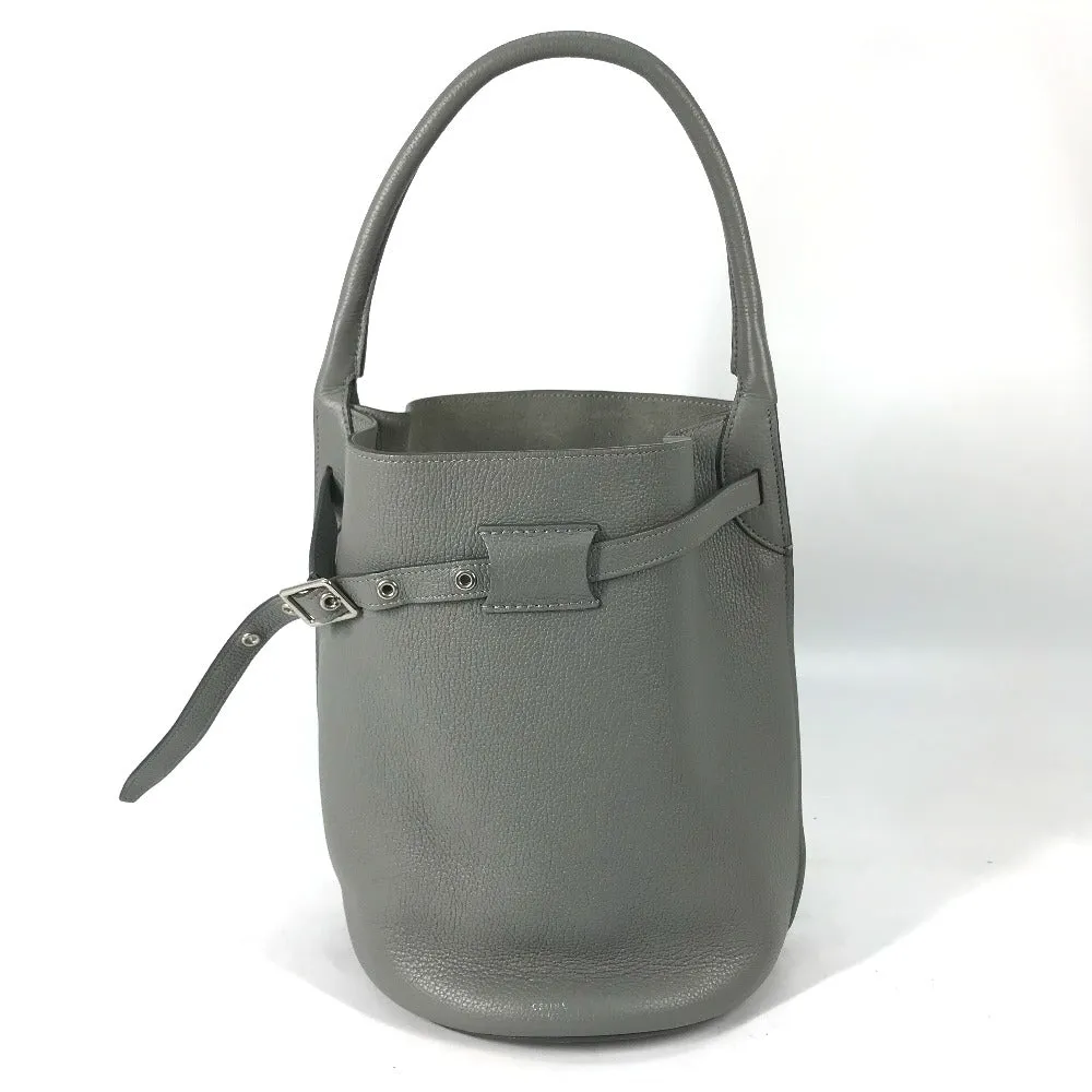 CELINE Handbag 187243 leather gray Shoulder bag with pouch Big bag Bucket Women Used