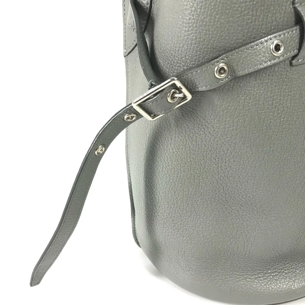 CELINE Handbag 187243 leather gray Shoulder bag with pouch Big bag Bucket Women Used