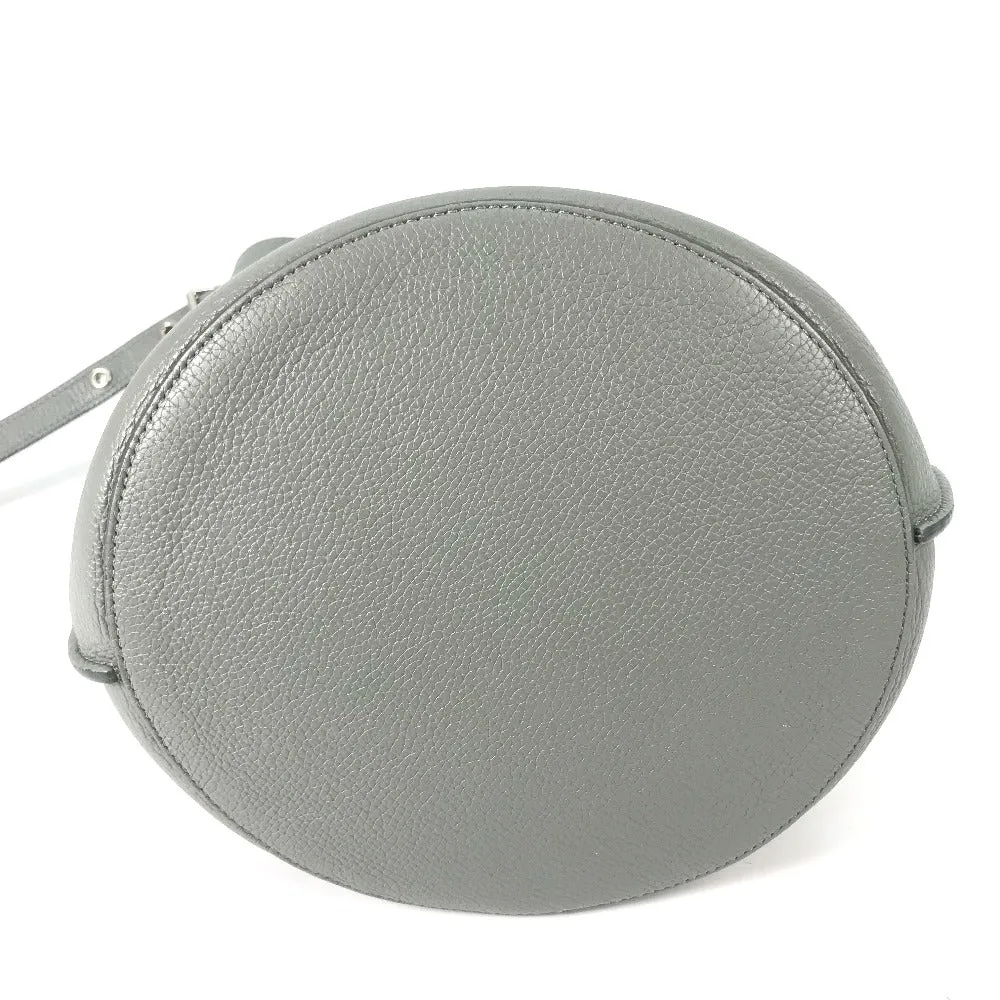 CELINE Handbag 187243 leather gray Shoulder bag with pouch Big bag Bucket Women Used