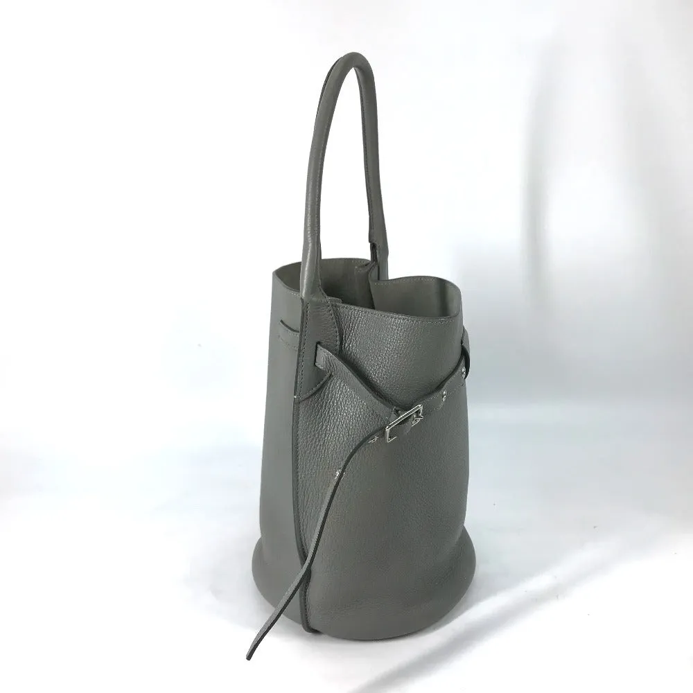 CELINE Handbag 187243 leather gray Shoulder bag with pouch Big bag Bucket Women Used