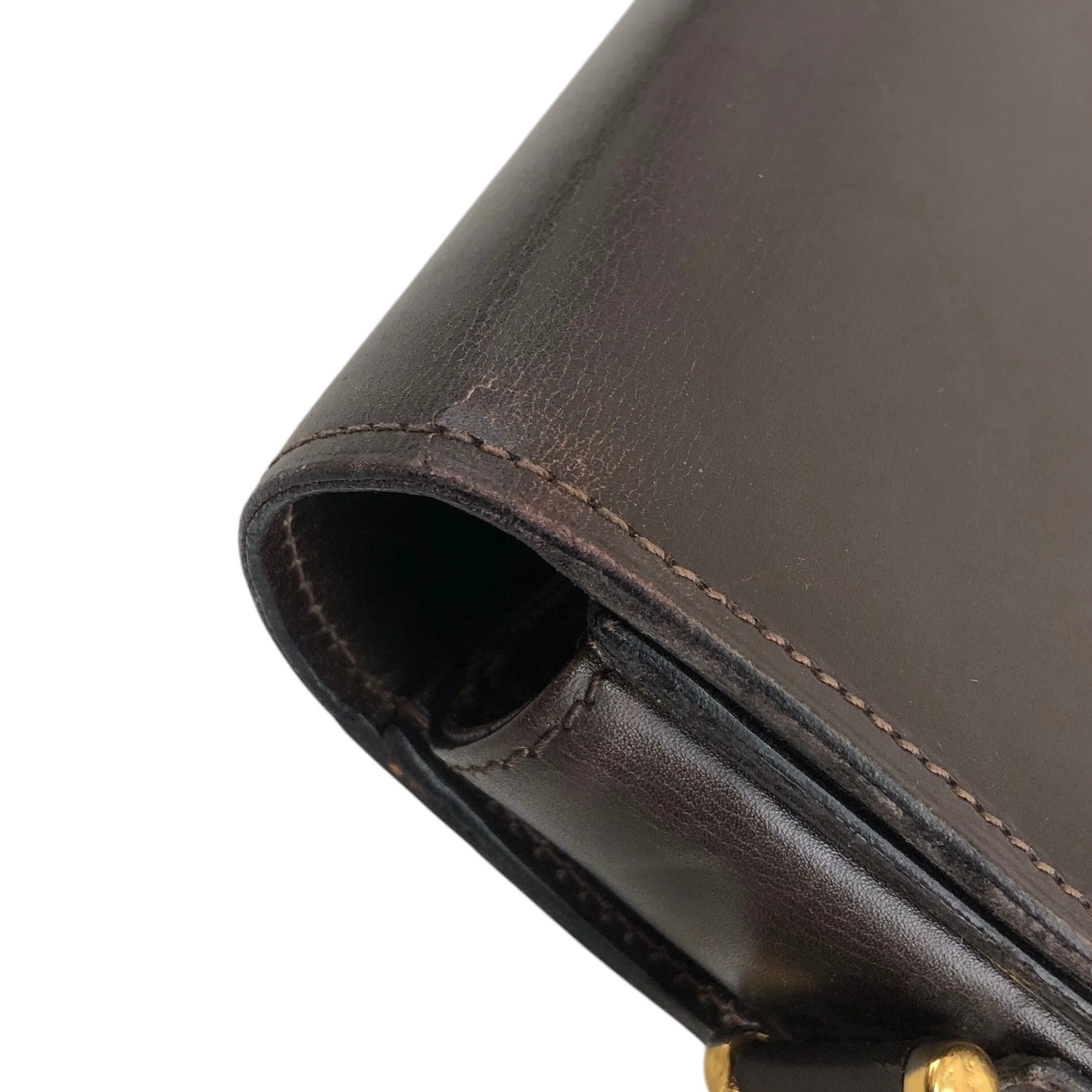 CELINE Horse Carriage Shoulder bag Brown Vintage 2cihe5