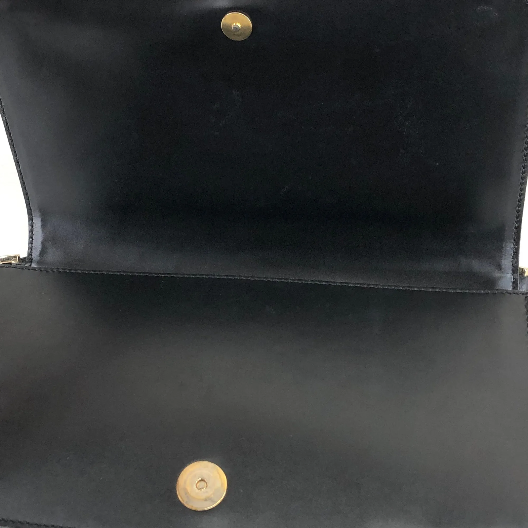 CELINE Logo Shoulder bag Black Vintage z7yz82