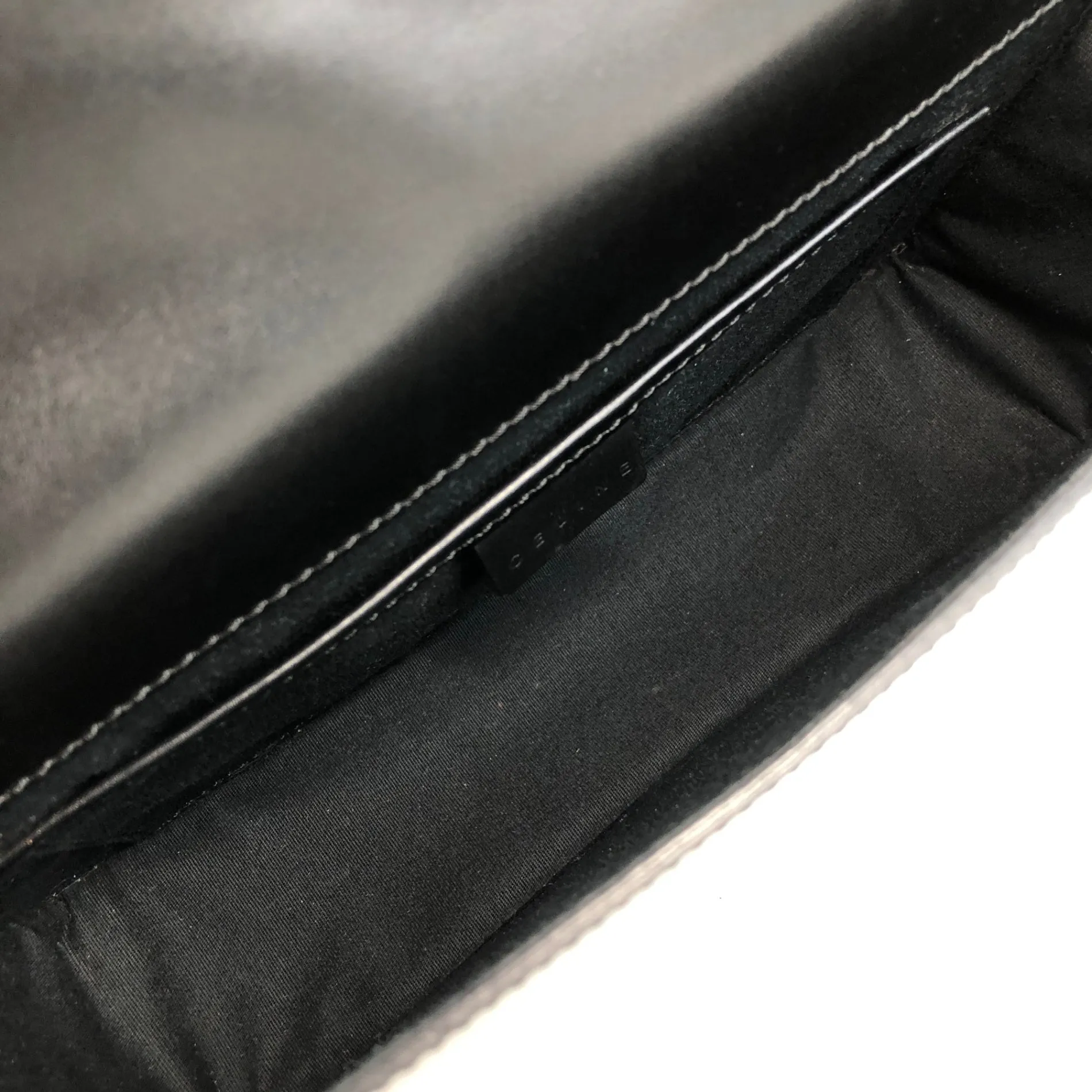 CELINE Logo Shoulder bag Black Vintage z7yz82