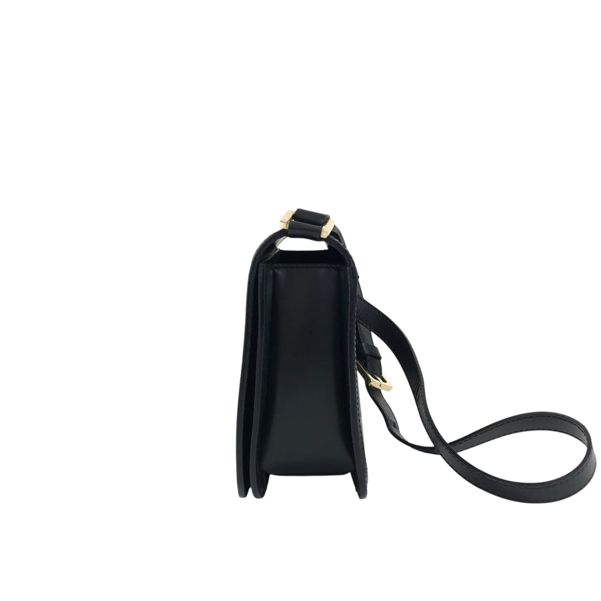 CELINE Logo Shoulder bag Black Vintage z7yz82