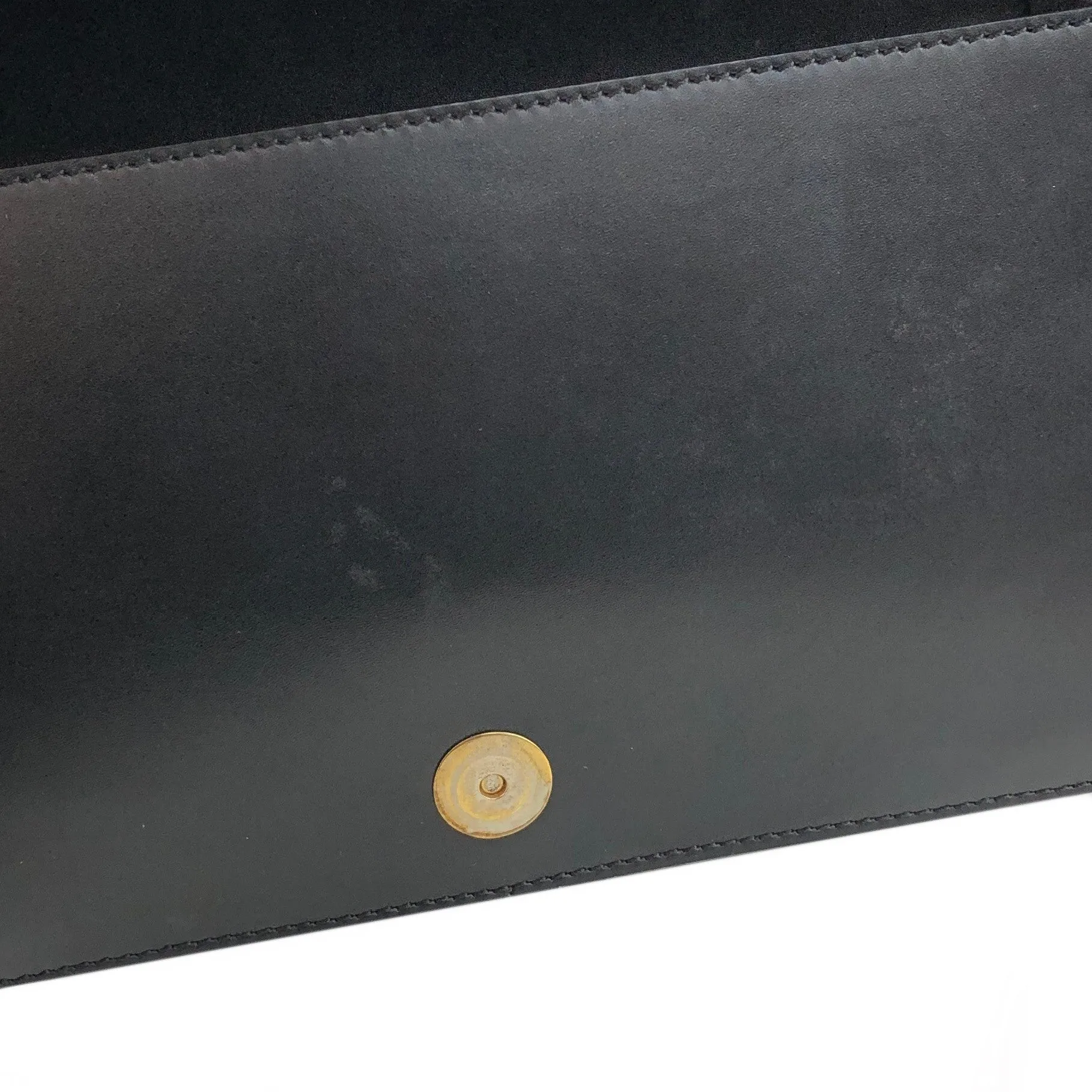 CELINE Logo Shoulder bag Black Vintage z7yz82