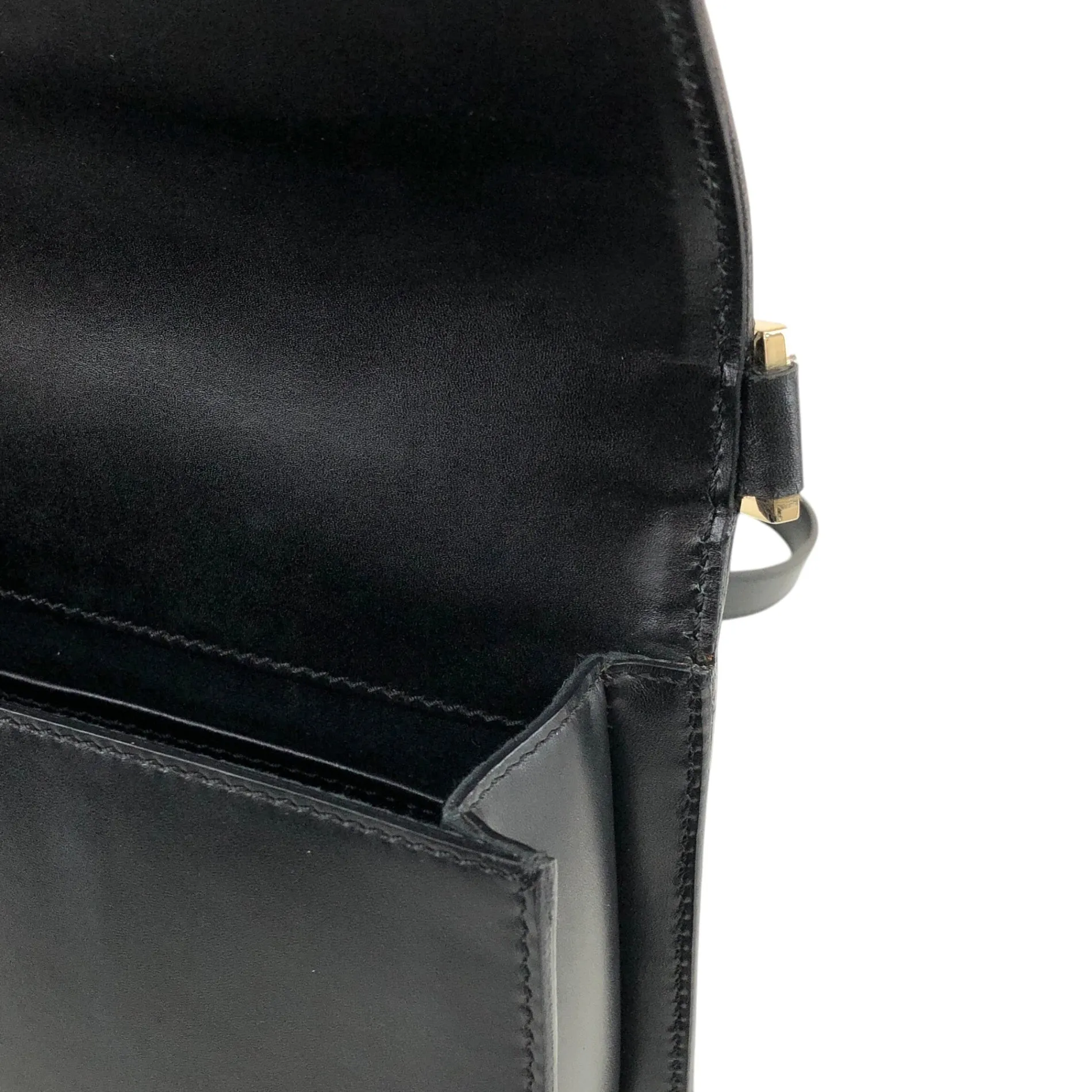 CELINE Logo Shoulder bag Black Vintage z7yz82
