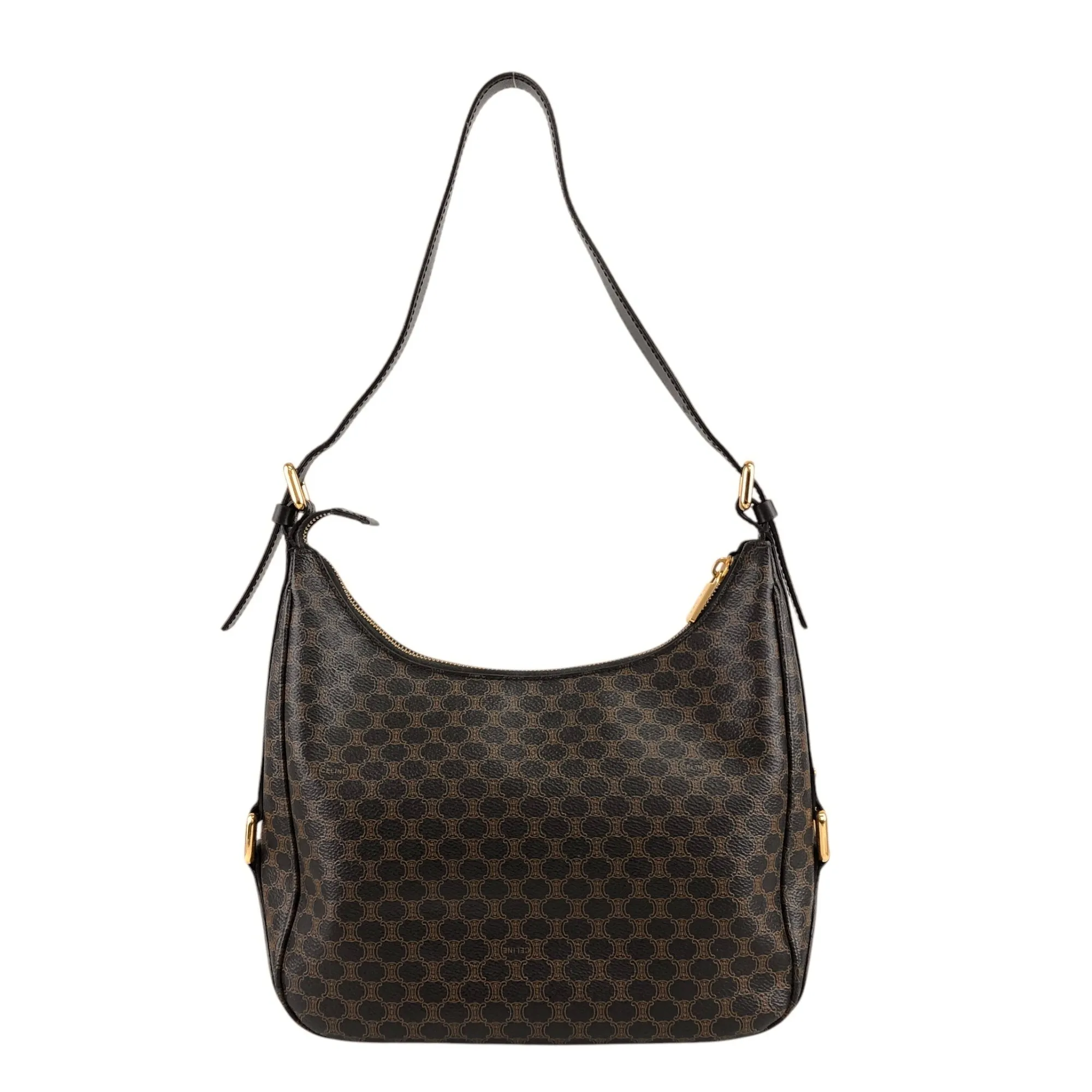 CELINE Macadam Shoulder bag Hobobag Black Vintage rfz7ad