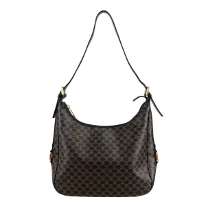 CELINE Macadam Shoulder bag Hobobag Black Vintage rfz7ad