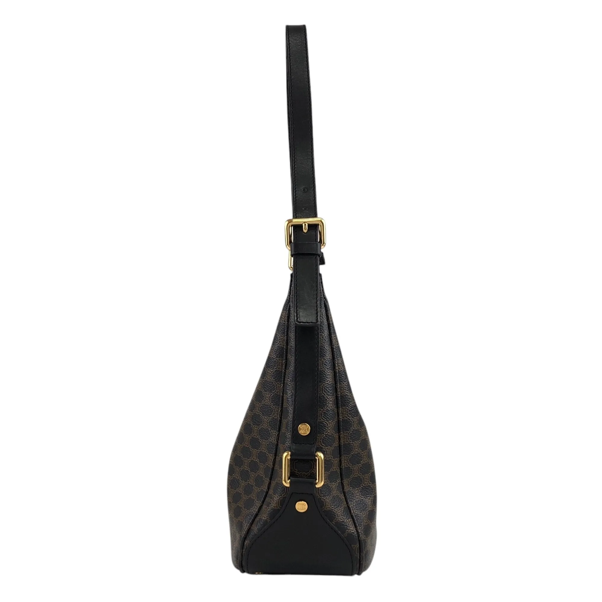 CELINE Macadam Shoulder bag Hobobag Black Vintage rfz7ad