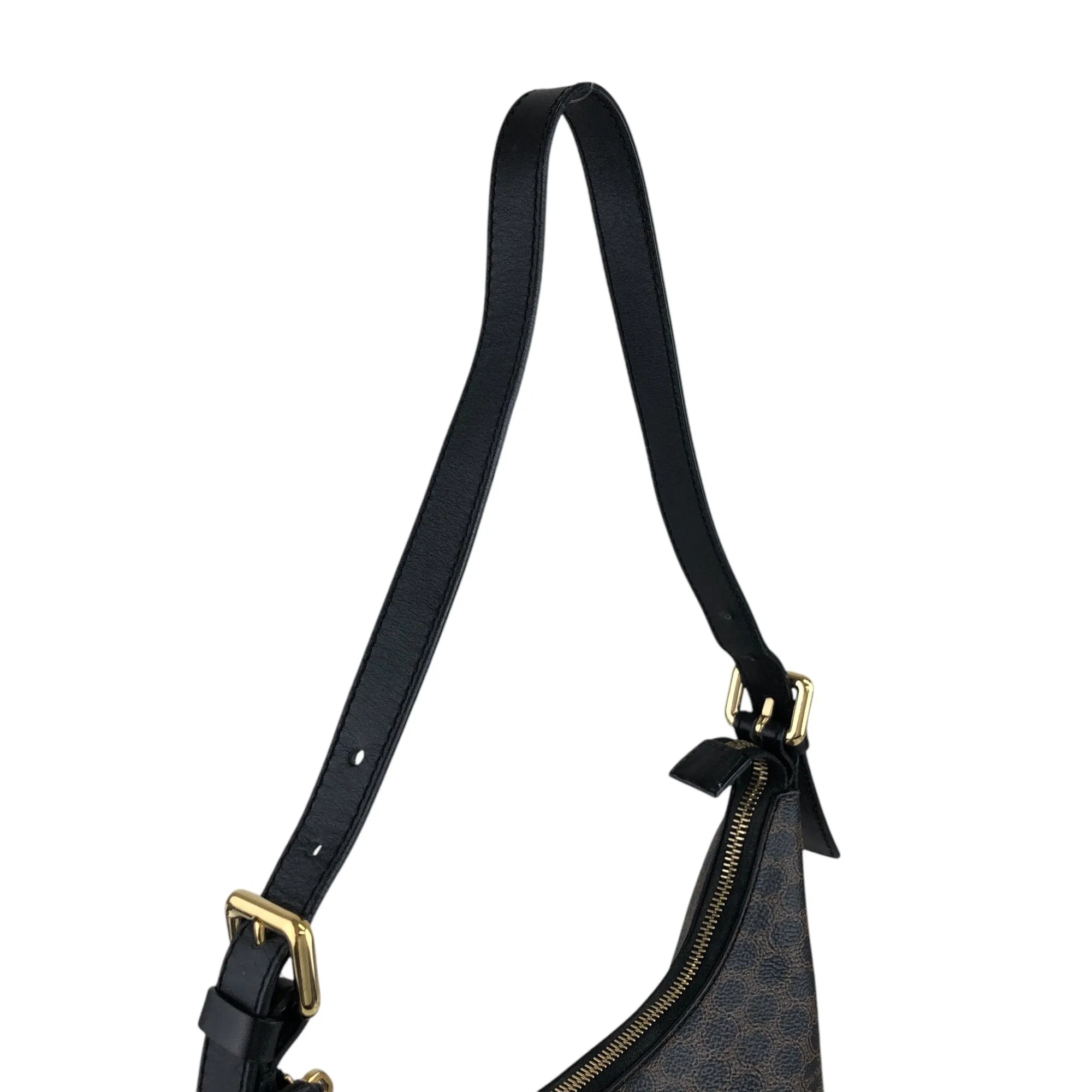 CELINE Macadam Shoulder bag Hobobag Black Vintage rfz7ad