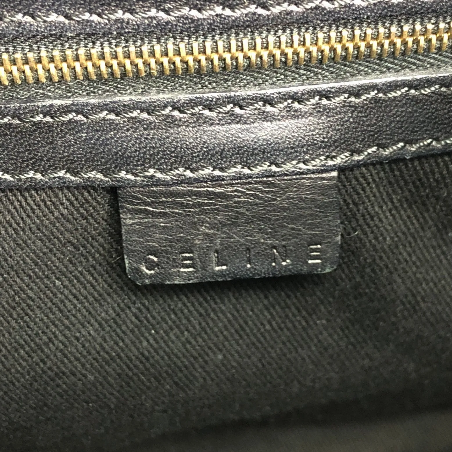 CELINE Macadam Shoulder bag Hobobag Black Vintage rfz7ad