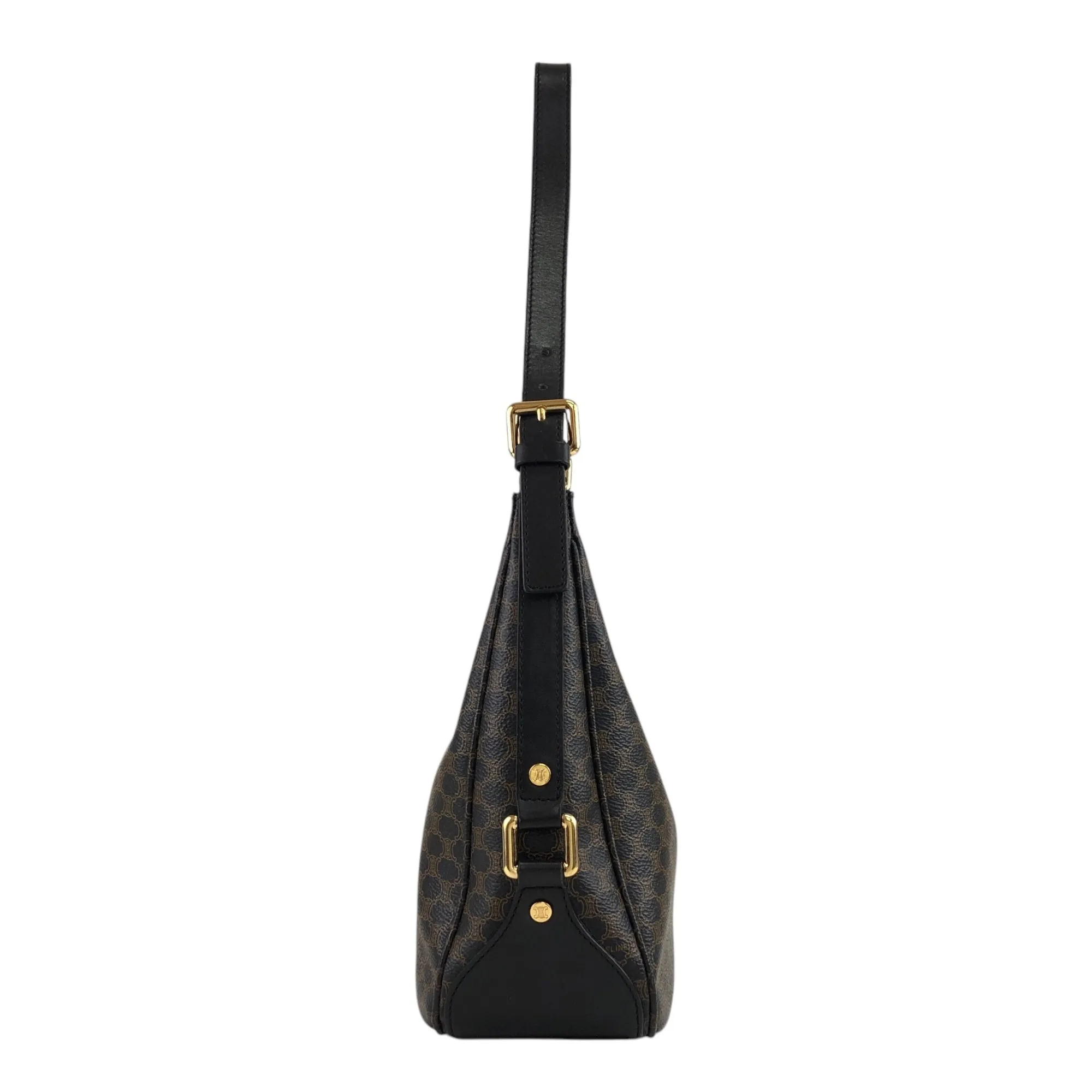 CELINE Macadam Shoulder bag Hobobag Black Vintage rfz7ad