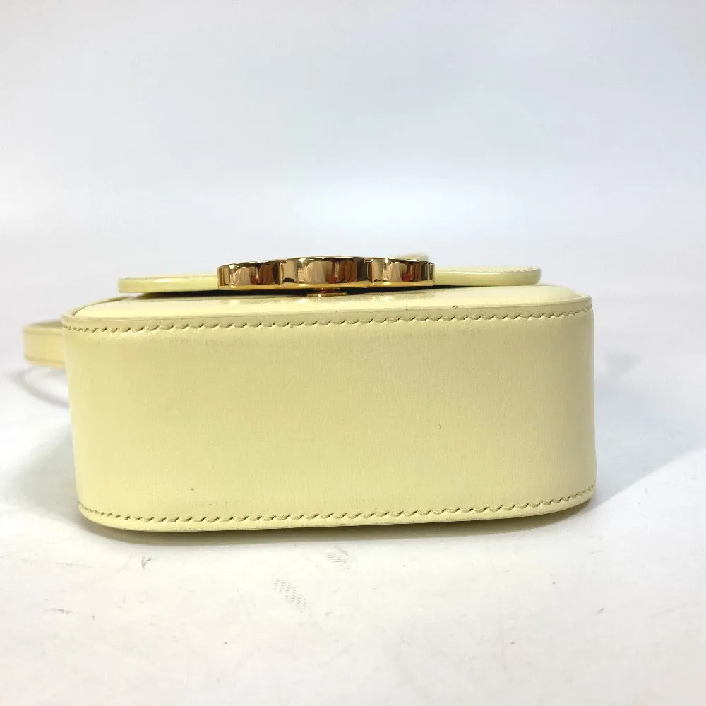 CELINE Shoulder Bag 10I513DPV.11OY leather yellow Shiny calfskin mini triomphe Women Used