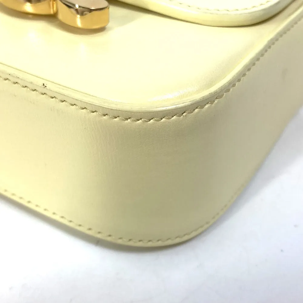 CELINE Shoulder Bag 10I513DPV.11OY leather yellow Shiny calfskin mini triomphe Women Used