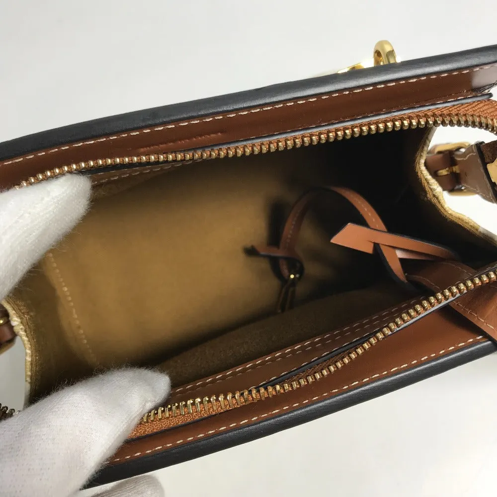 CELINE Shoulder Bag 191992BZJ leather white Teen Cava de France Women Used