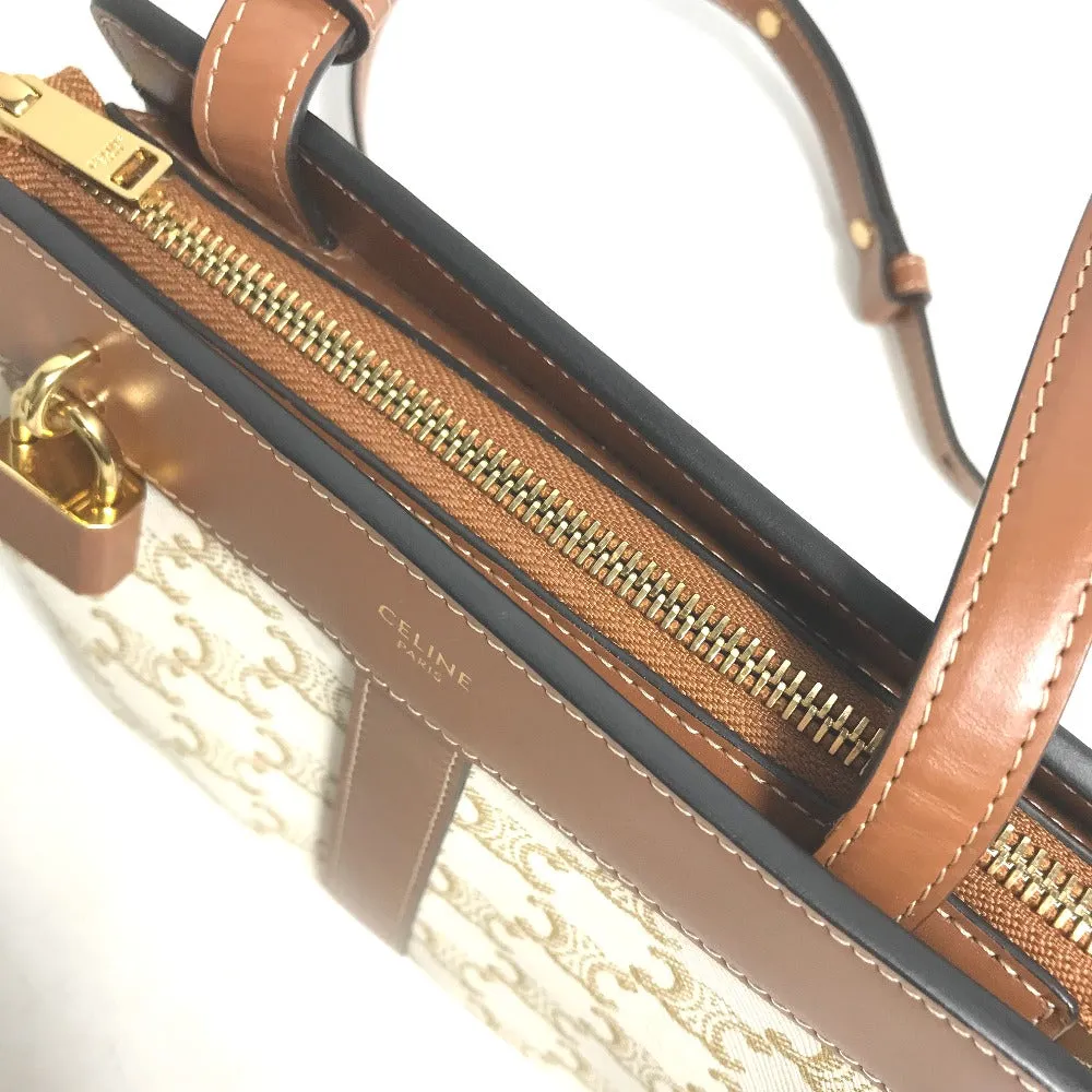 CELINE Shoulder Bag 191992BZJ leather white Teen Cava de France Women Used