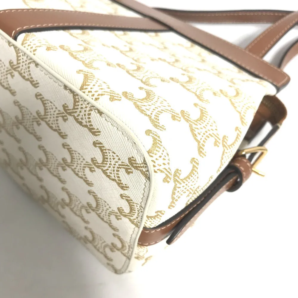 CELINE Shoulder Bag 191992BZJ leather white Teen Cava de France Women Used