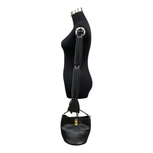 CELINE Shoulder Bag Calfskin black Bucket 16