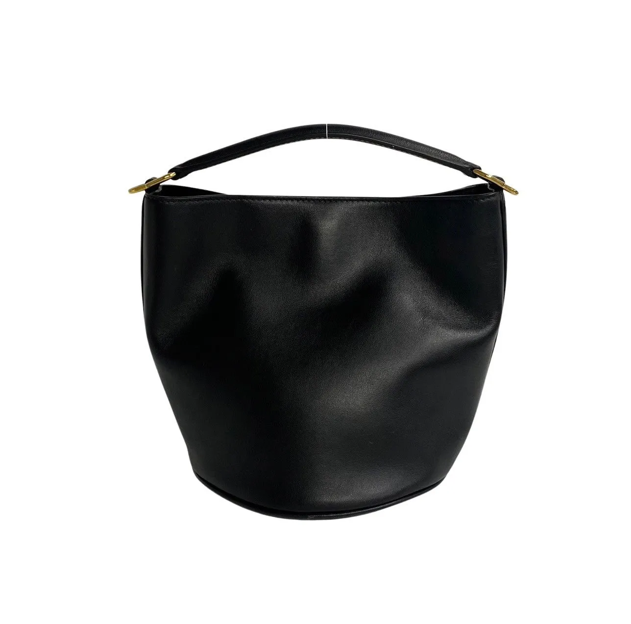 CELINE Shoulder Bag Calfskin black Bucket 16