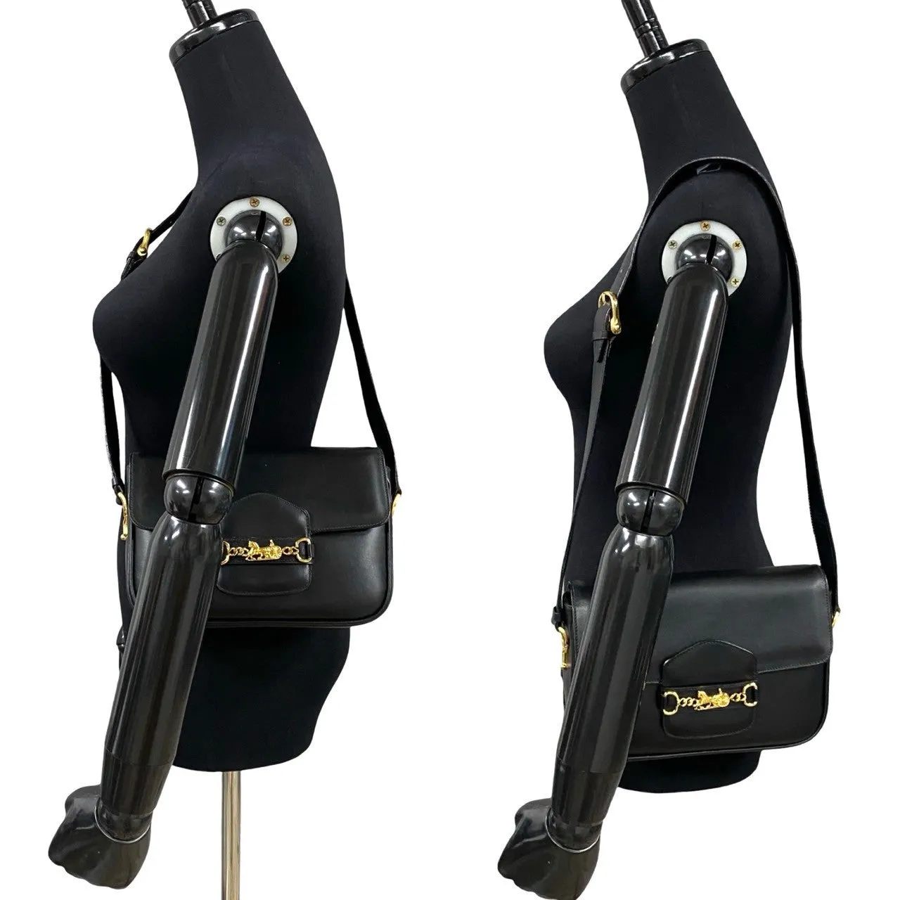 CELINE Shoulder Bag leather black