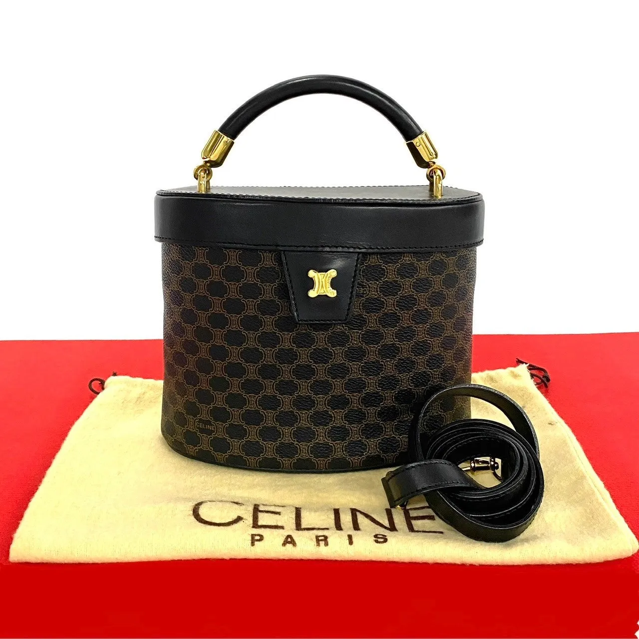 CELINE Shoulder Bag leather black