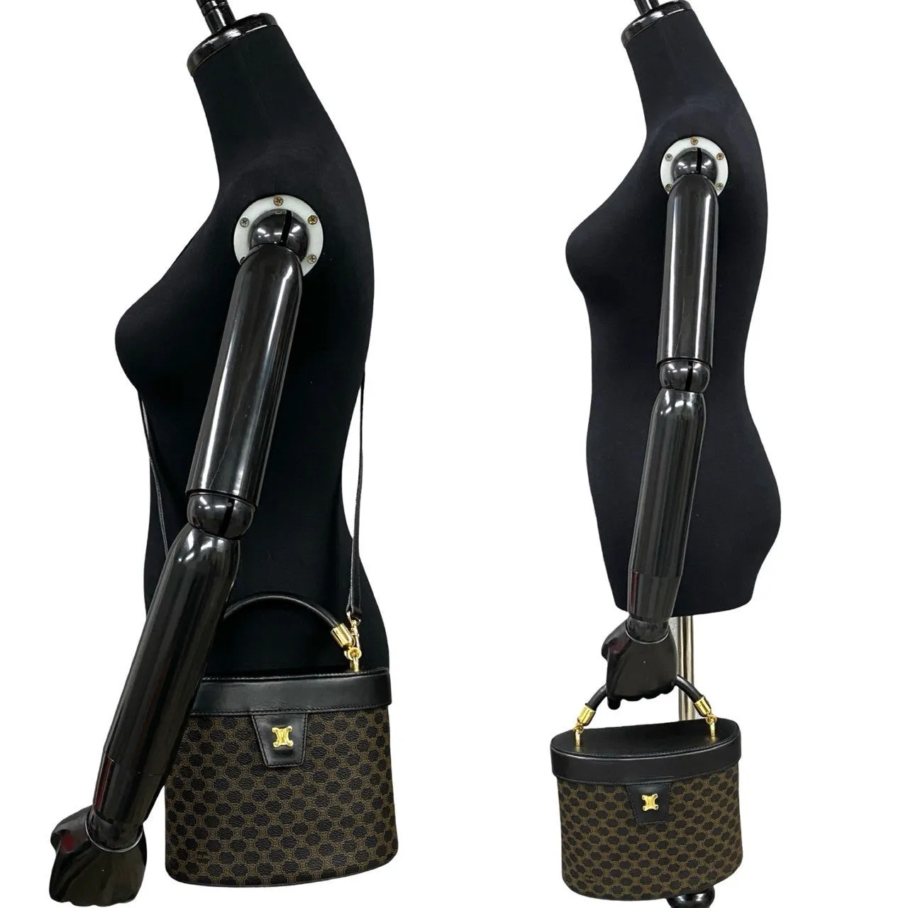 CELINE Shoulder Bag leather black