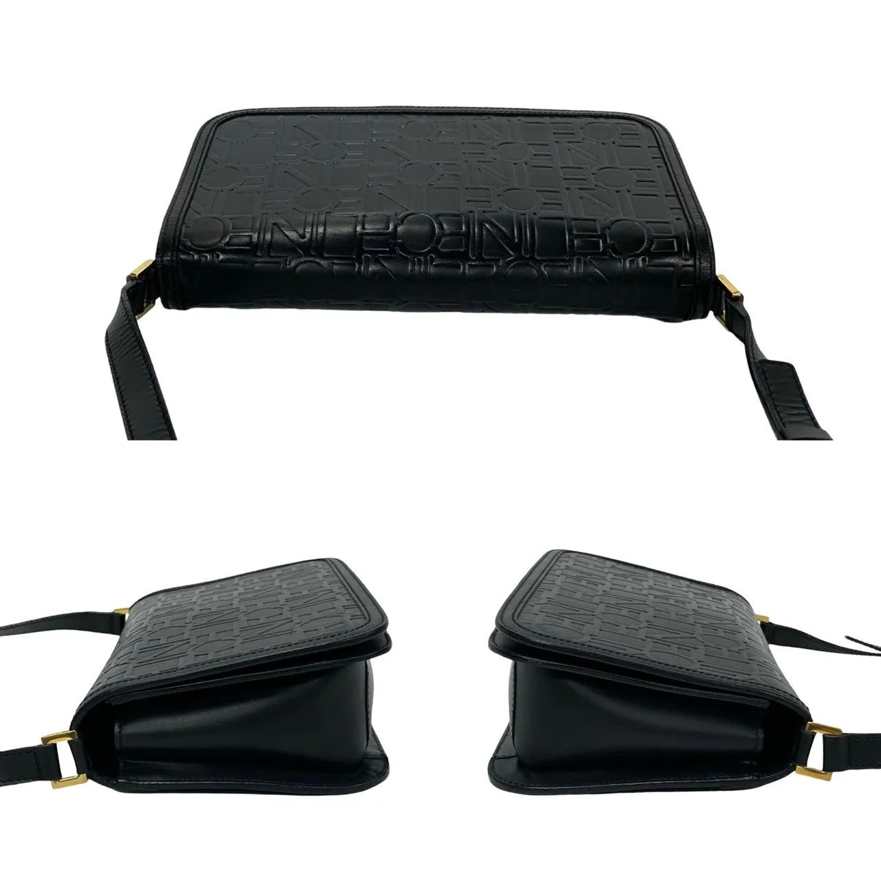 CELINE Shoulder Bag leather black