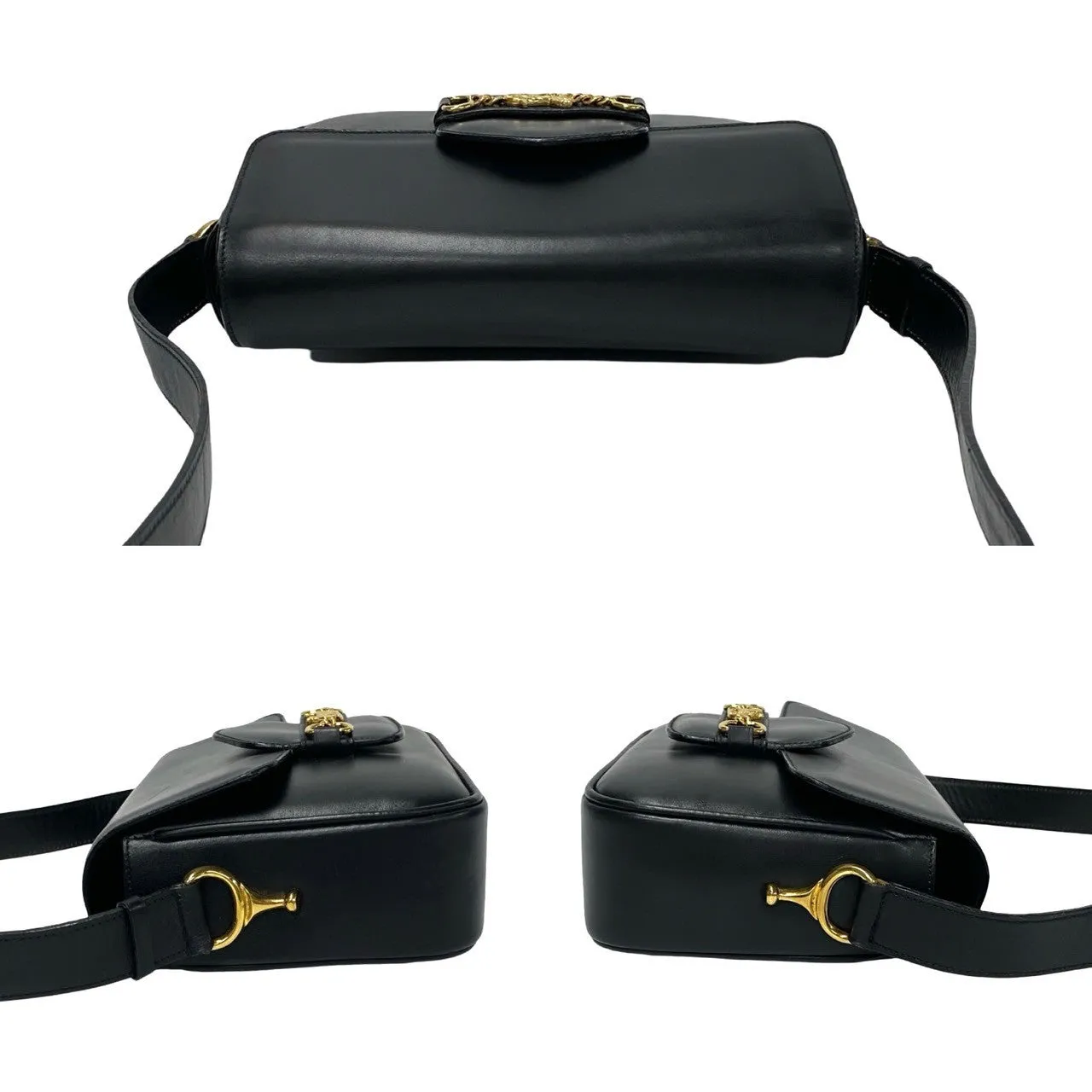 CELINE Shoulder Bag leather black