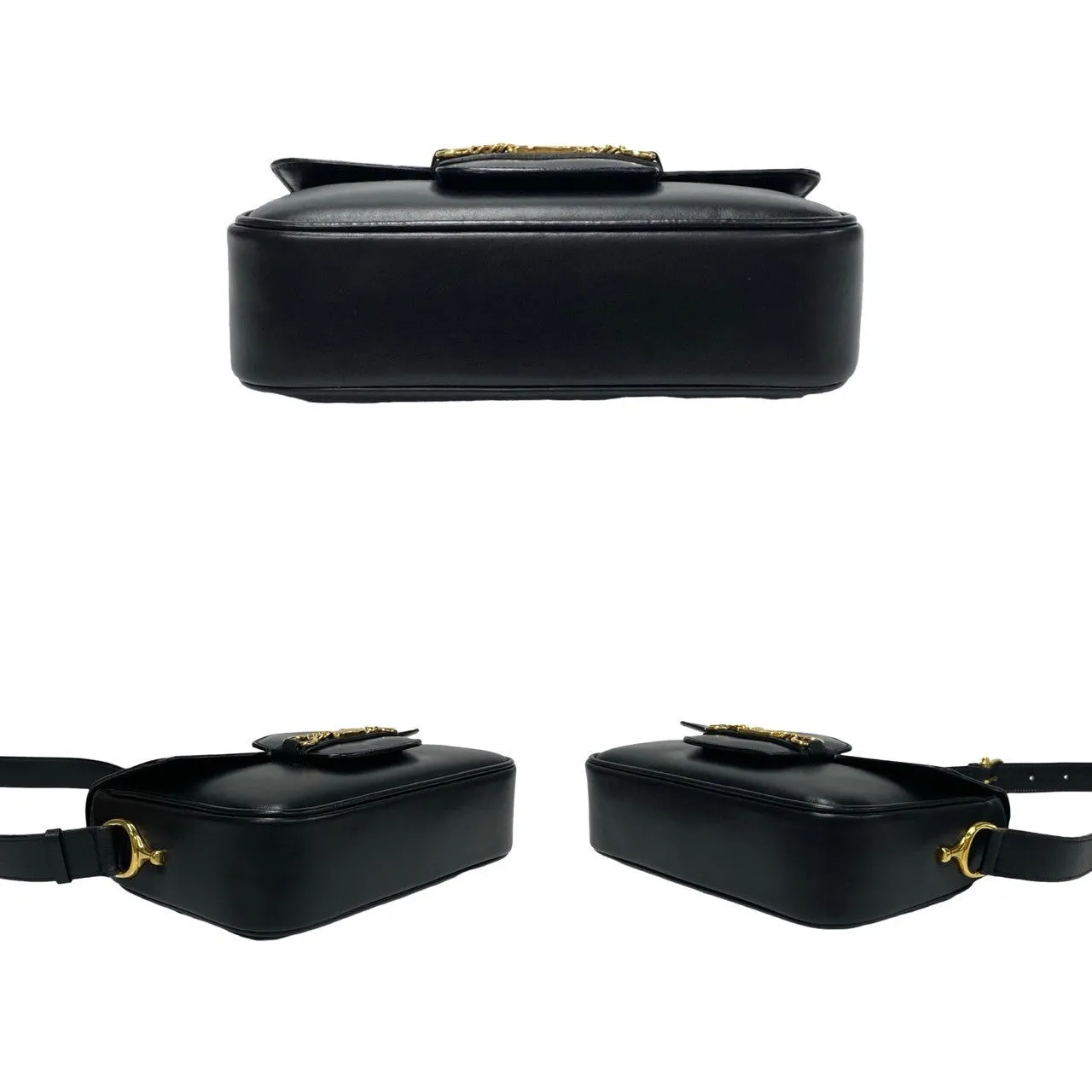 CELINE Shoulder Bag leather black