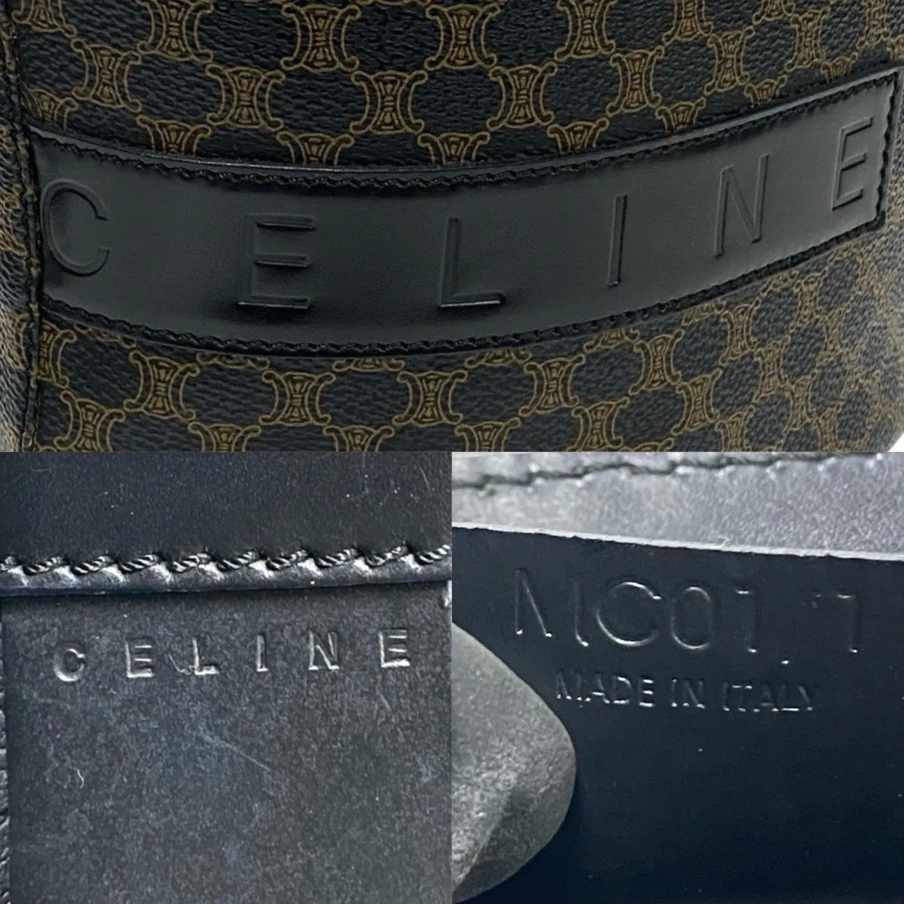 CELINE Shoulder Bag leather black