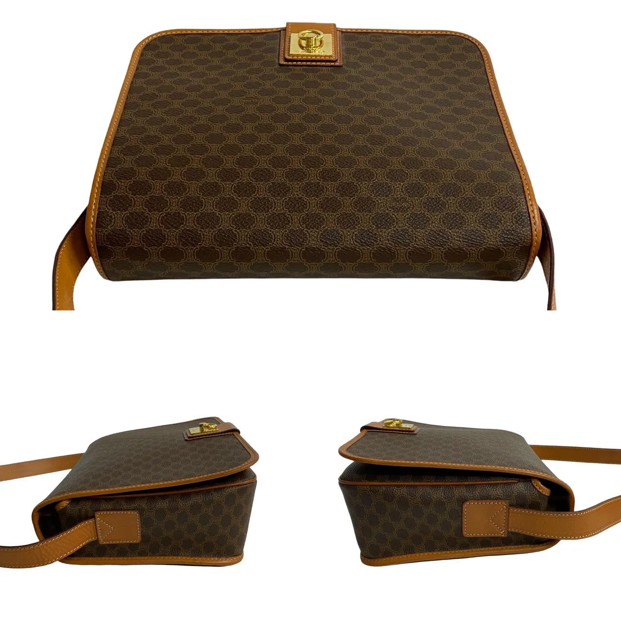 CELINE Shoulder Bag leather Brown