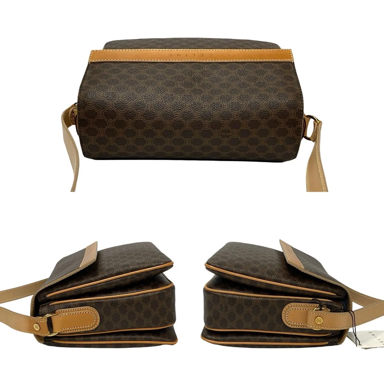 CELINE Shoulder Bag leather Brown